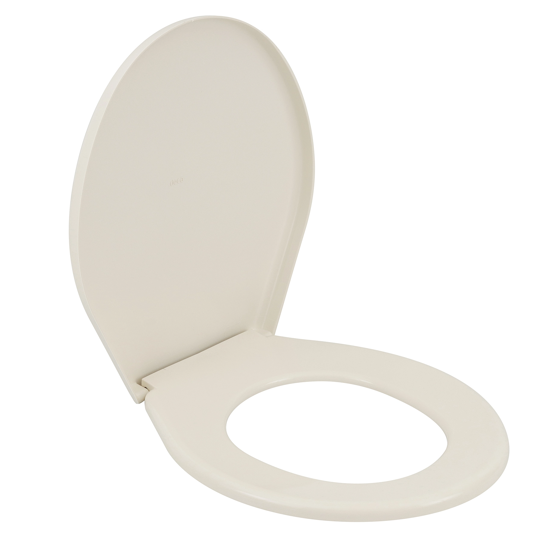 Assento Sanitário Formatos Ravena com Fechamento Comum Oval Polipropileno Creme Deca