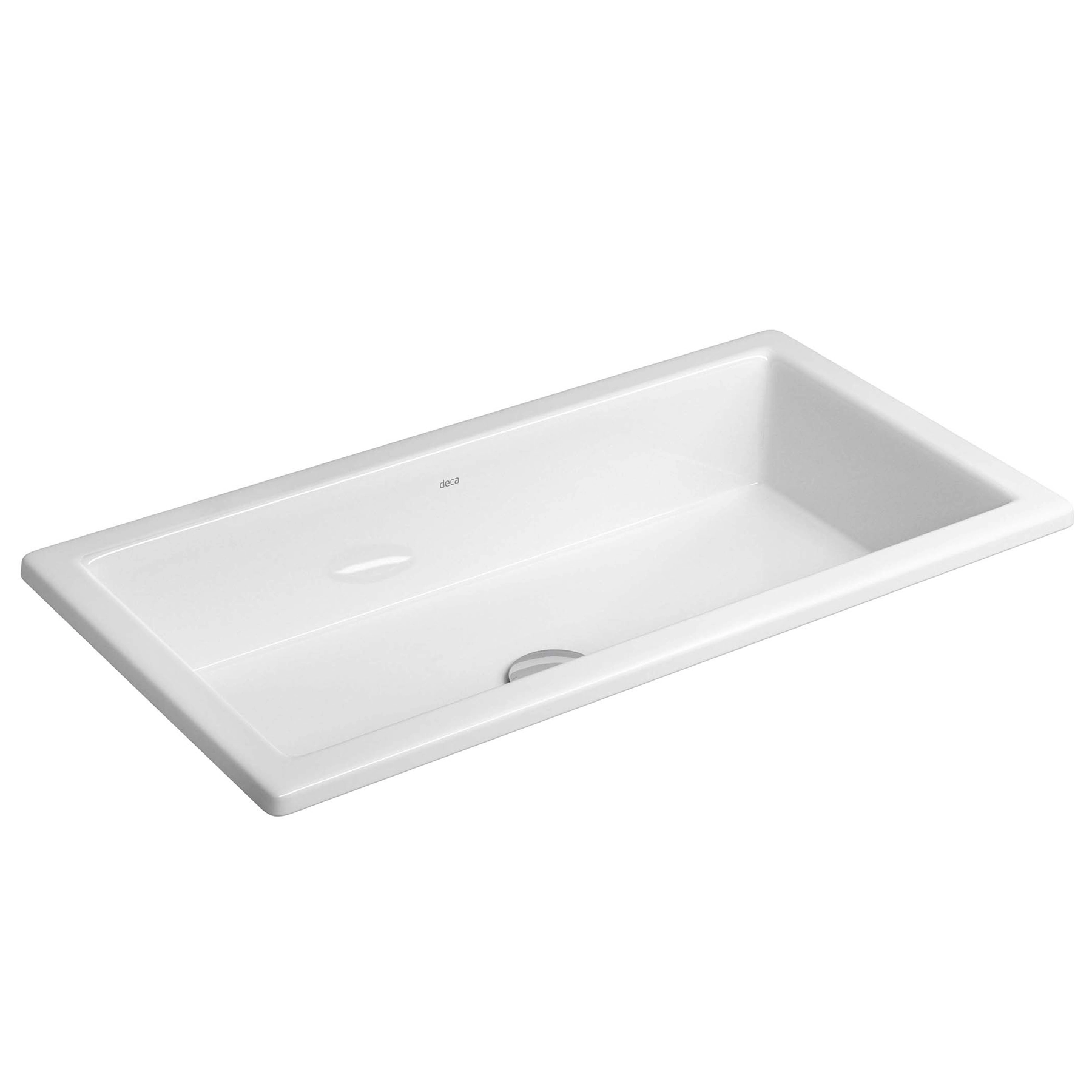 Cuba para Banheiro de Sobrepor Louça Retangular Gelo 59x31cm L 1070 17 Deca