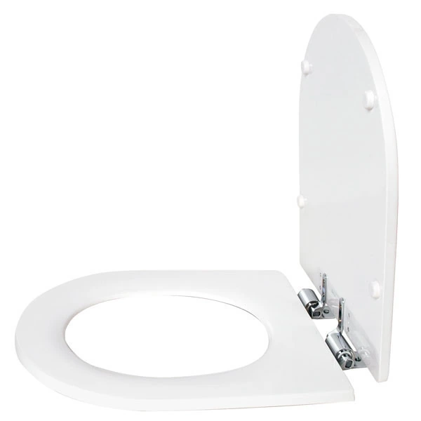 Assento Sanitário Formatos Carrara com Soft Close Quadrado Poliéster Gelo Deca