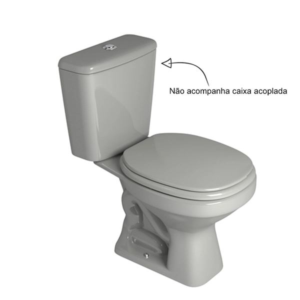 Vaso Sanitário para Caixa Acoplada Cinza Saída Vertical Aspen Deca