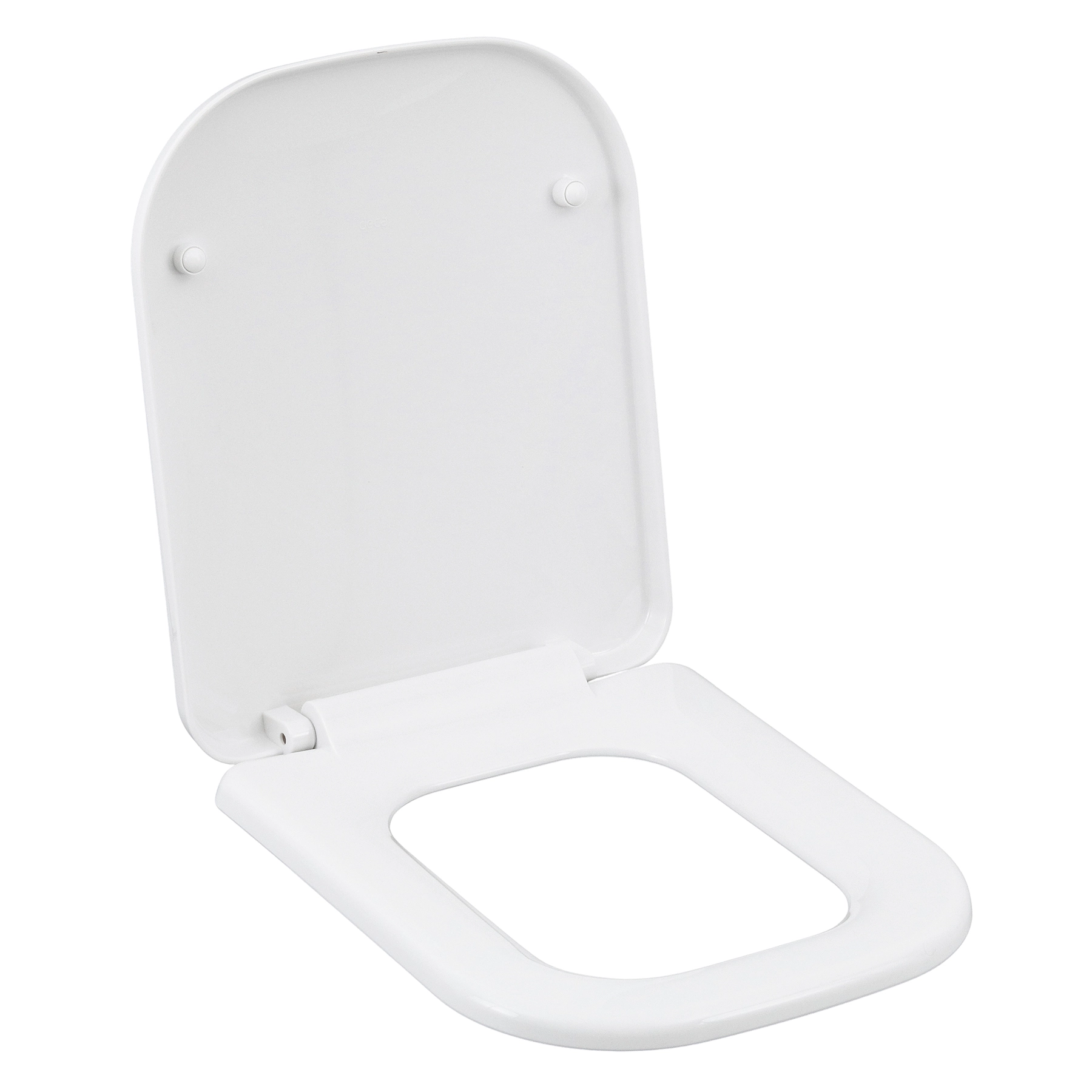 Assento Sanitário Formatos Quadra com Soft Close Quadrado Polipropileno Gelo Deca