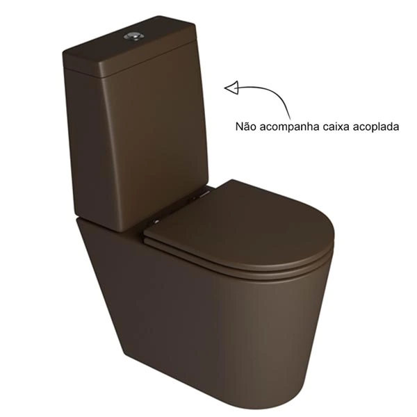 Vaso Sanitário para Caixa Acoplada Marrom Saída Vertical LK Deca