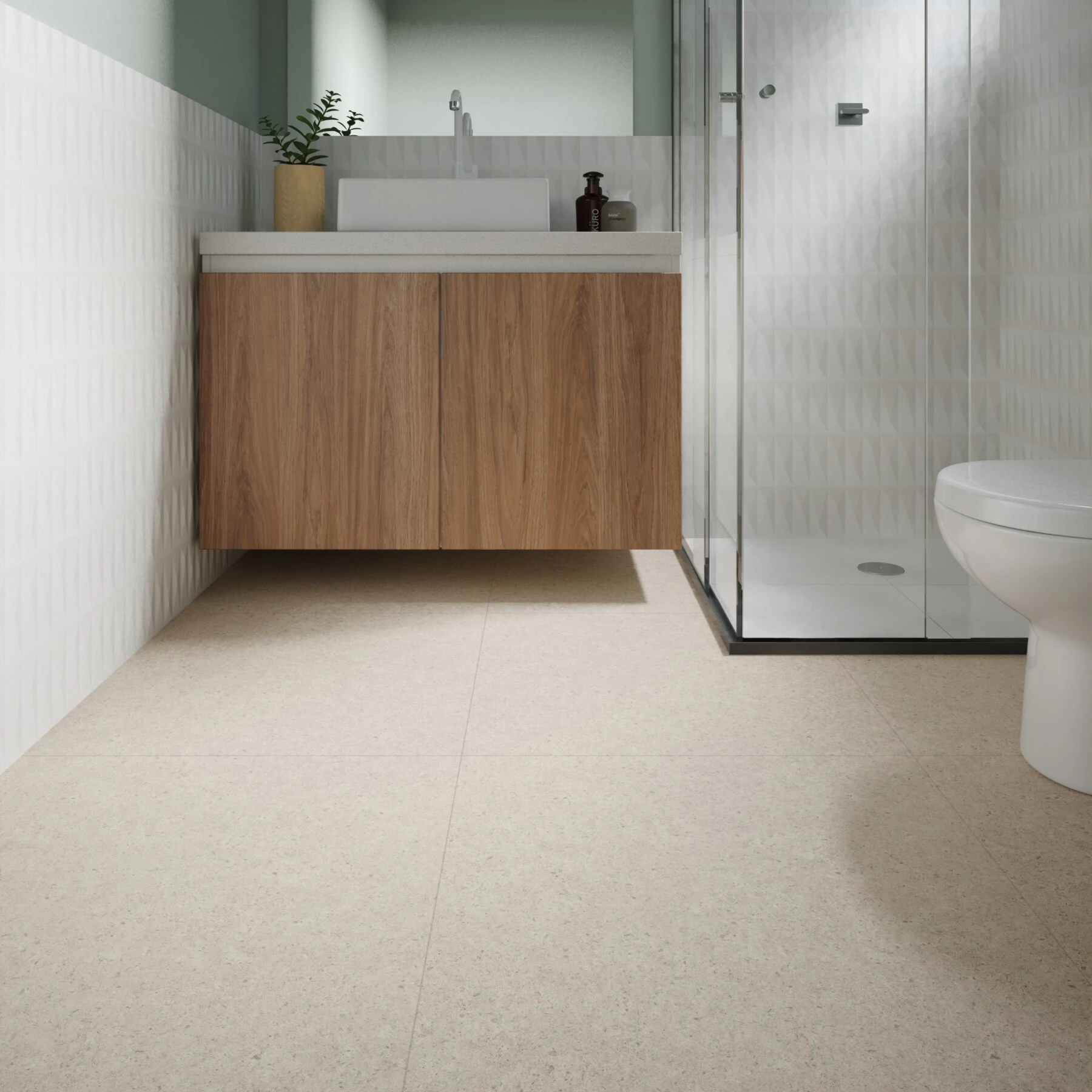 Piso Vinílico Cola Bege Luxor Granito m² Durafloor