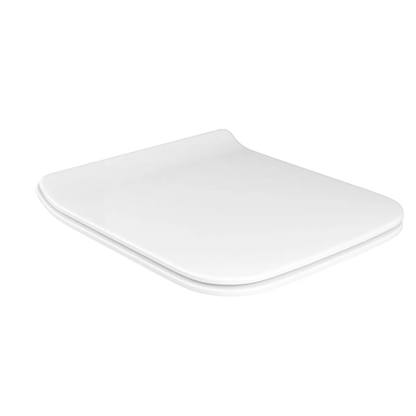 Assento Sanitário Formatos Living com Soft Close Quadrado Termofixo Branco Deca