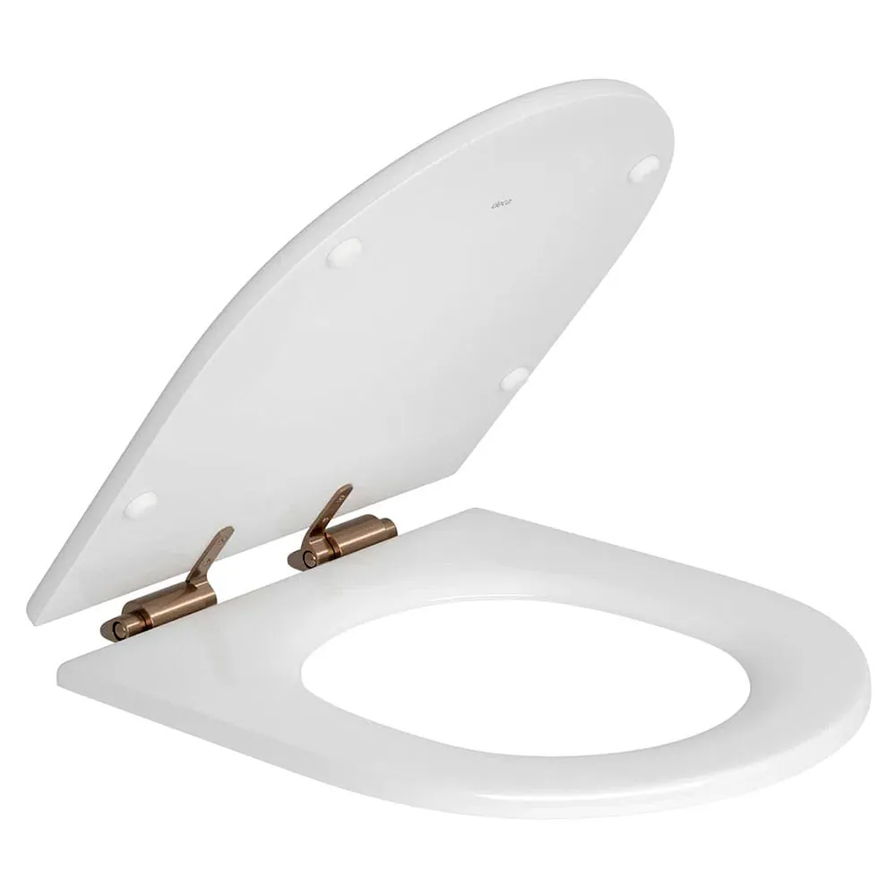 Assento De Poliéster Slow Close Carrara/level/lk/nuova Branco Corten Matte - Ap.237.ct.mt.17