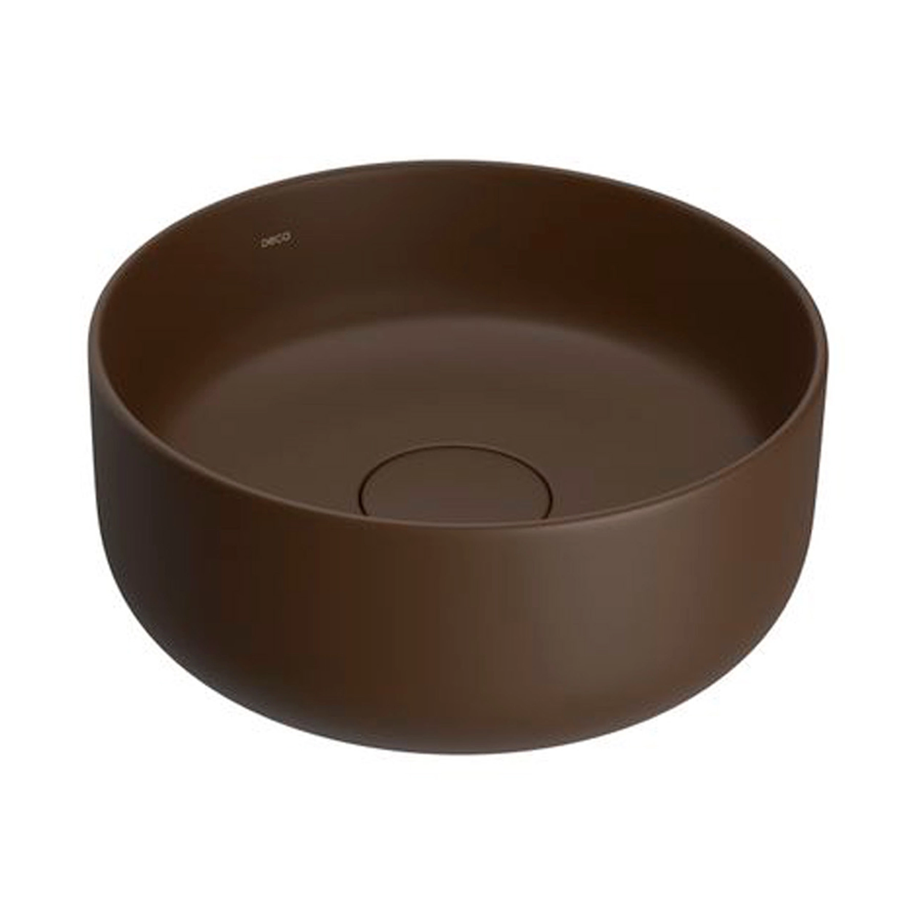 Cuba De Apoio Redonda Marrom Fosco Deca Slim 30cm