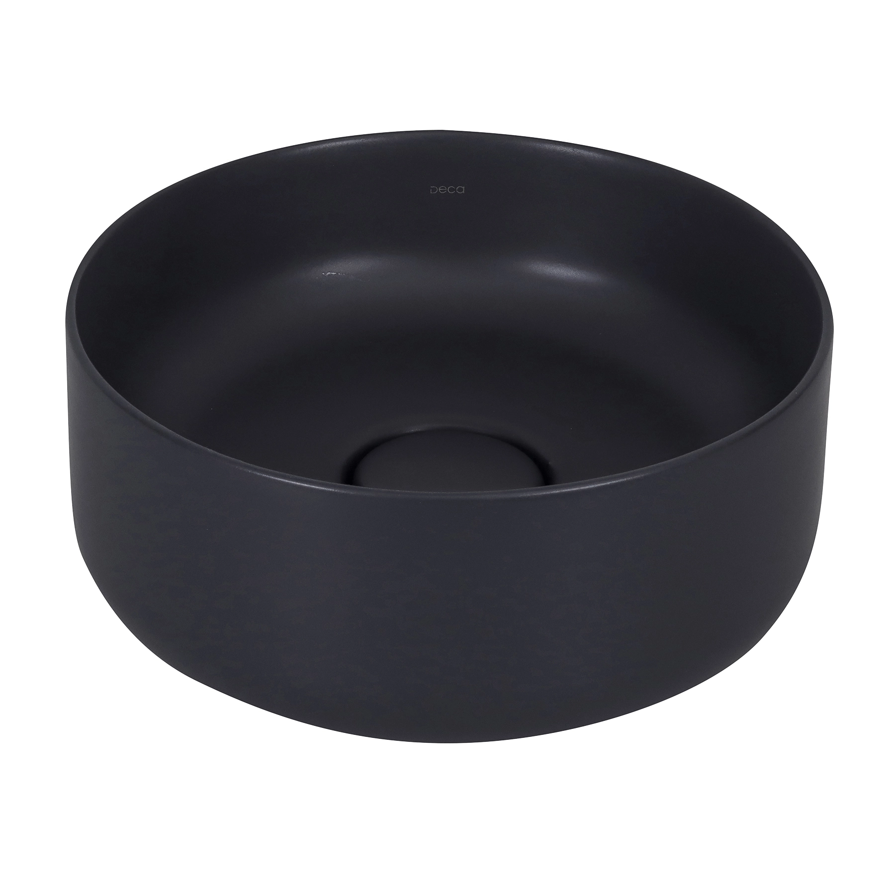 Cuba De Apoio Redonda ébano Fosco Deca Slim 30cm