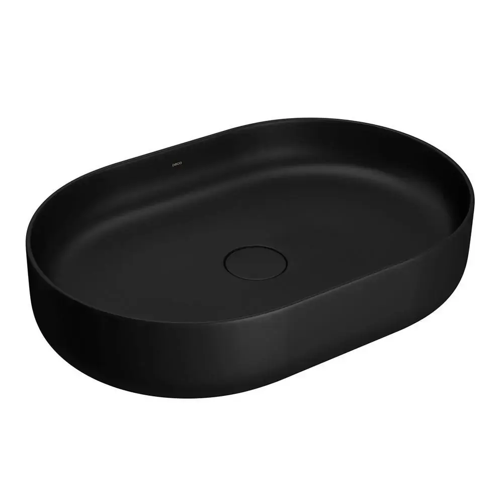 Cuba De Apoio Oval ébano Fosco Deca Slim 60cm