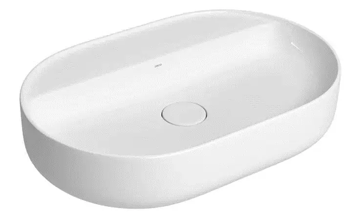 Cuba De Apoio Oval Com Mesa Branca Deca Slim 60cm