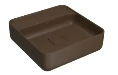 Cuba De Apoio Quadrada Com Mesa Marrom Fosco Deca Slim 40cm