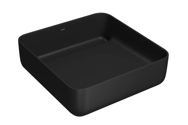Cuba De Apoio Quadrada Com Válvula Oculta ébano Fosco Deca Slim 40cm