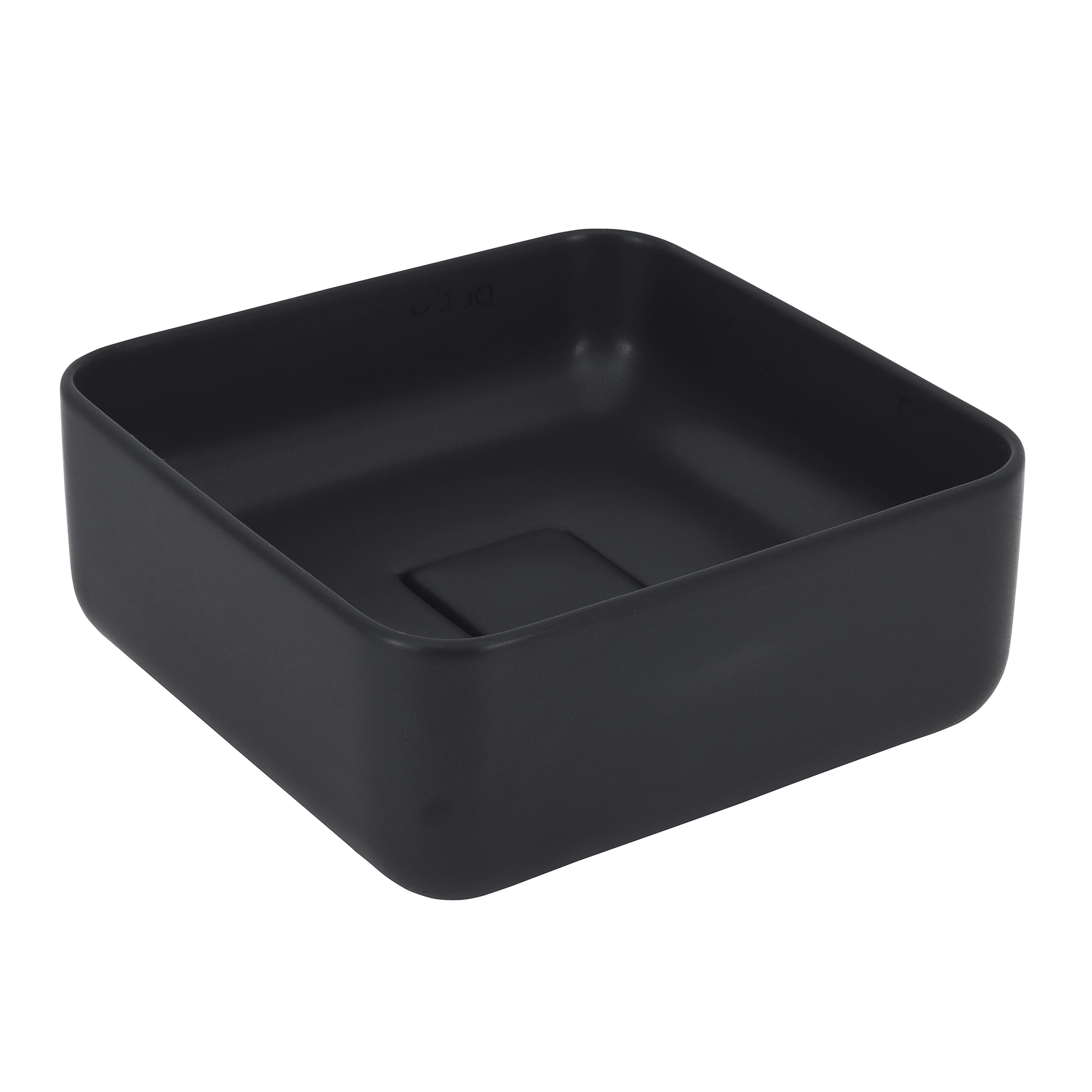Cuba De Apoio Quadrada ébano Fosco Deca Slim 30cm