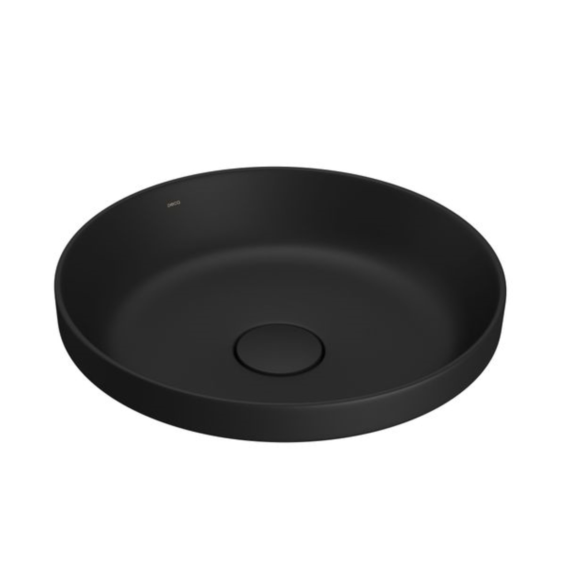 Cuba De Sobrepor Redonda ébano Fosco Deca Slim 40cm