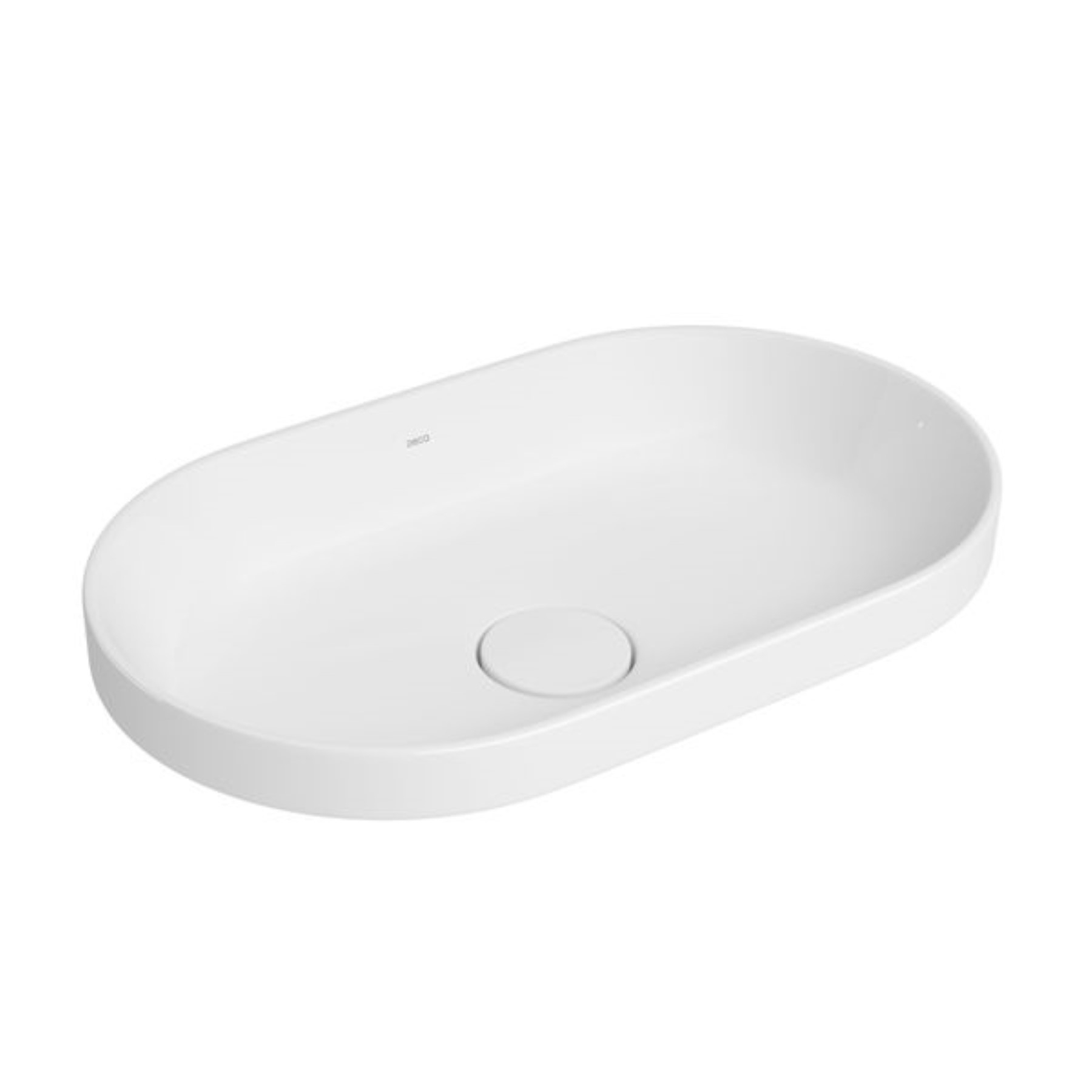 Cuba De Sobrepor Oval Branca Deca 50cm