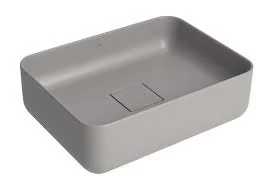 Cuba De Apoio Retangular Soft Antracite Deca 40cm