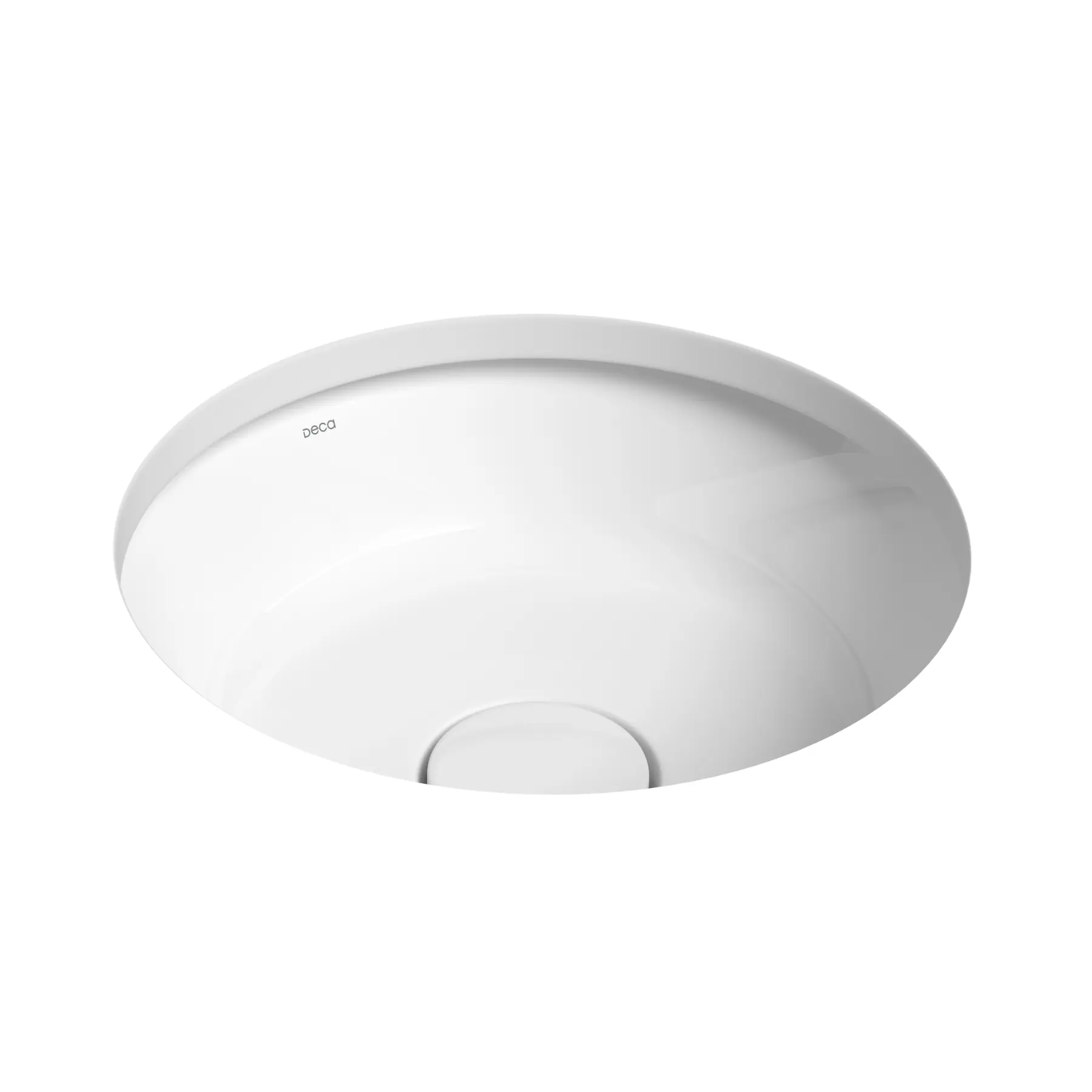 Cuba para Banheiro de Embutir Louça Redonda Branca 35cm Slim Deca