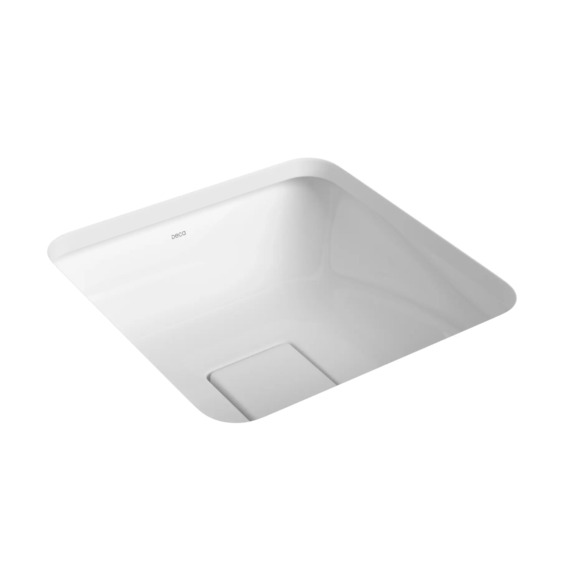 Cuba para Banheiro de Embutir Louça Quadrada Branca 30x30cm Slim Deca