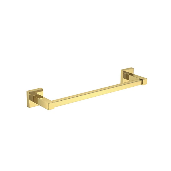 Porta Toalha de Parede Metal Retangular Quadratta 300MM Gold Deca