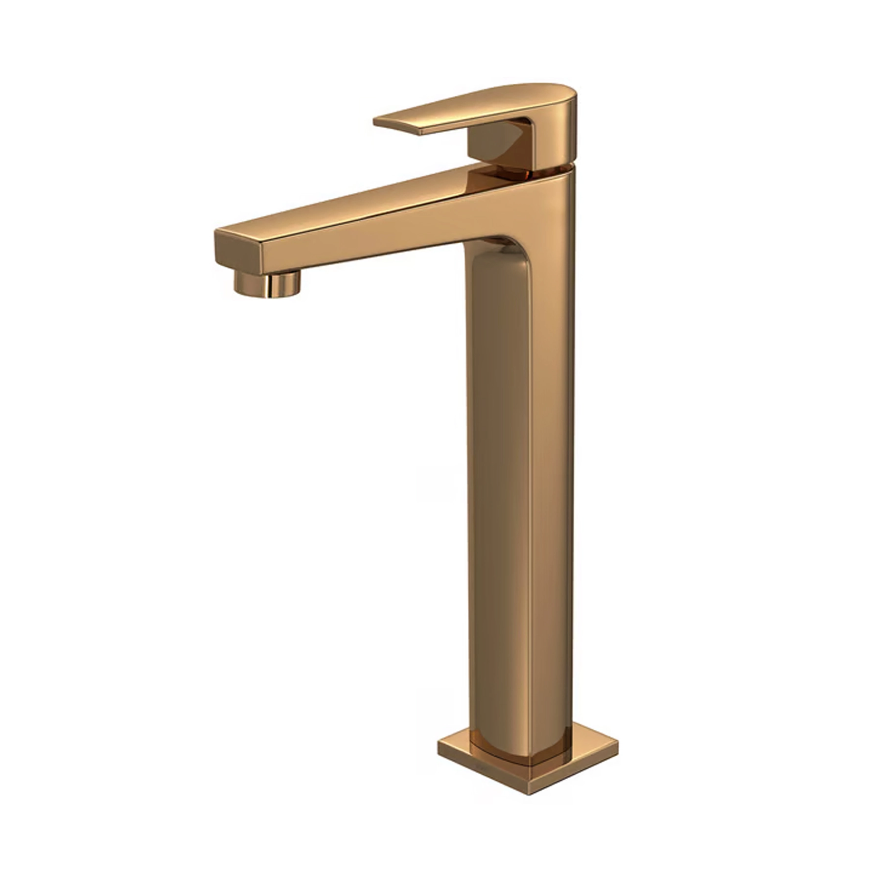 Torneira de Pia para Banheiro com Bica Alta Rose Gold Level Deca