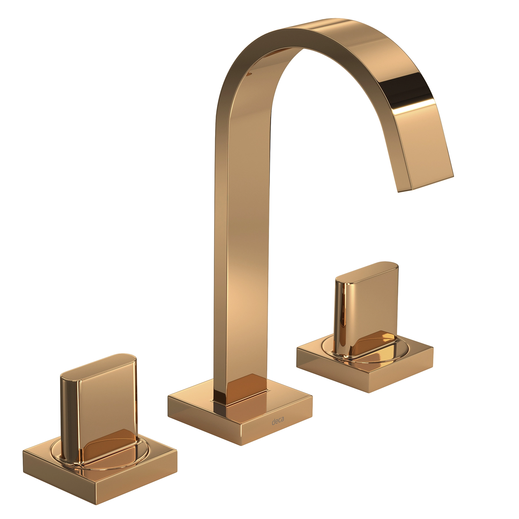 Torneira Misturador de Pia para Banheiro com Bica Alta Rose Gold Polo Deca
