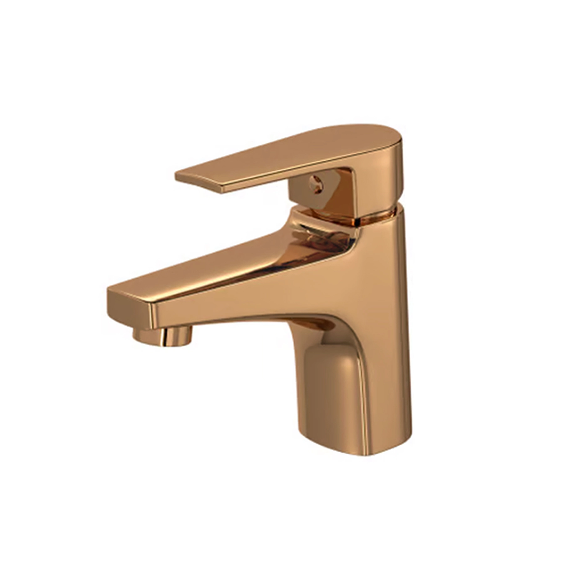 Torneira Monocomando de Pia para Banheiro com Bica Baixa Flexível Rose Gold Level Deca