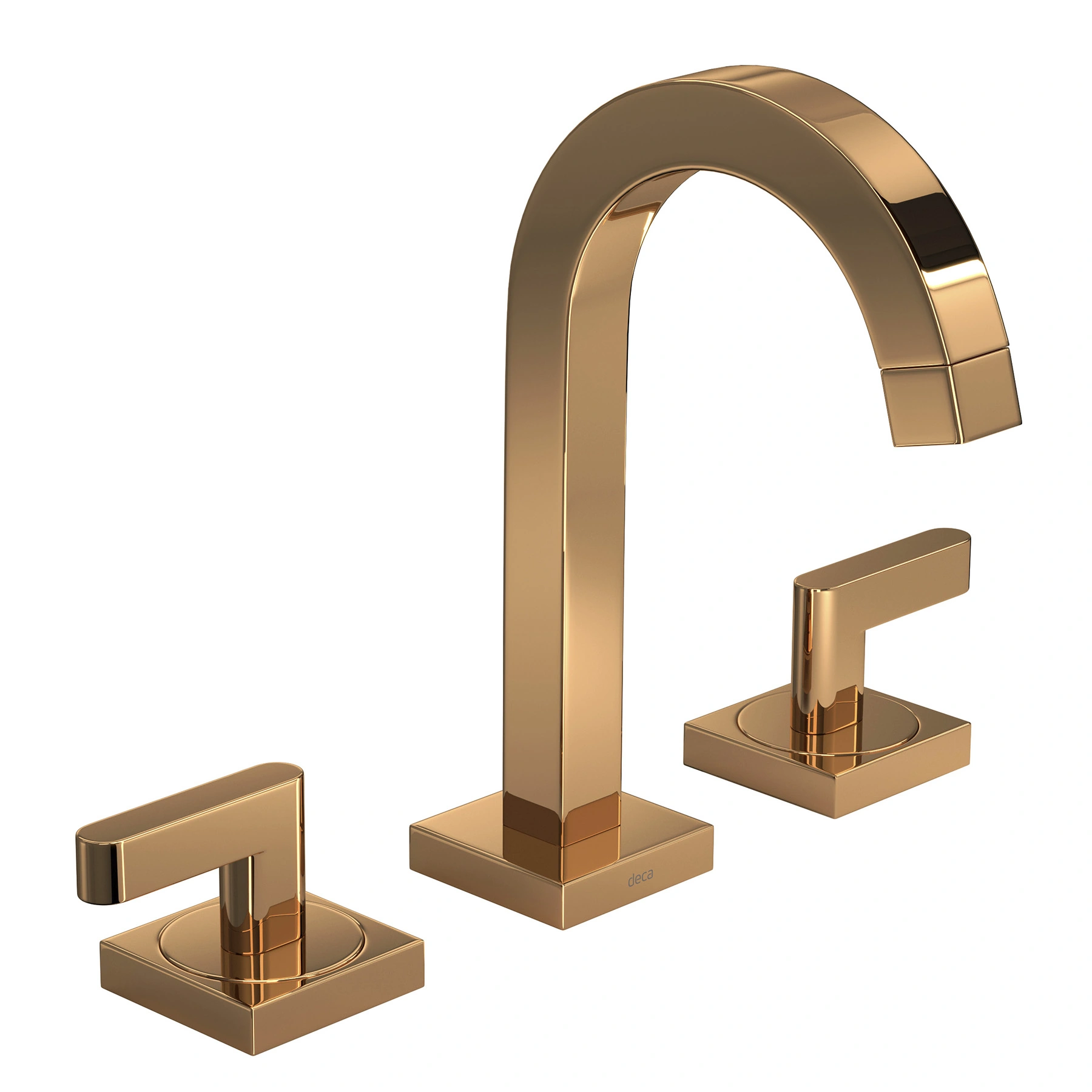 Torneira Monocomando de Pia para Banheiro com Bica Média Flexível Rose Gold Soul Deca