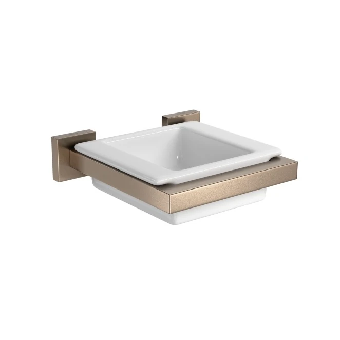 Saboneteira Parede Quadratta Com Louça Corten Matte Deca