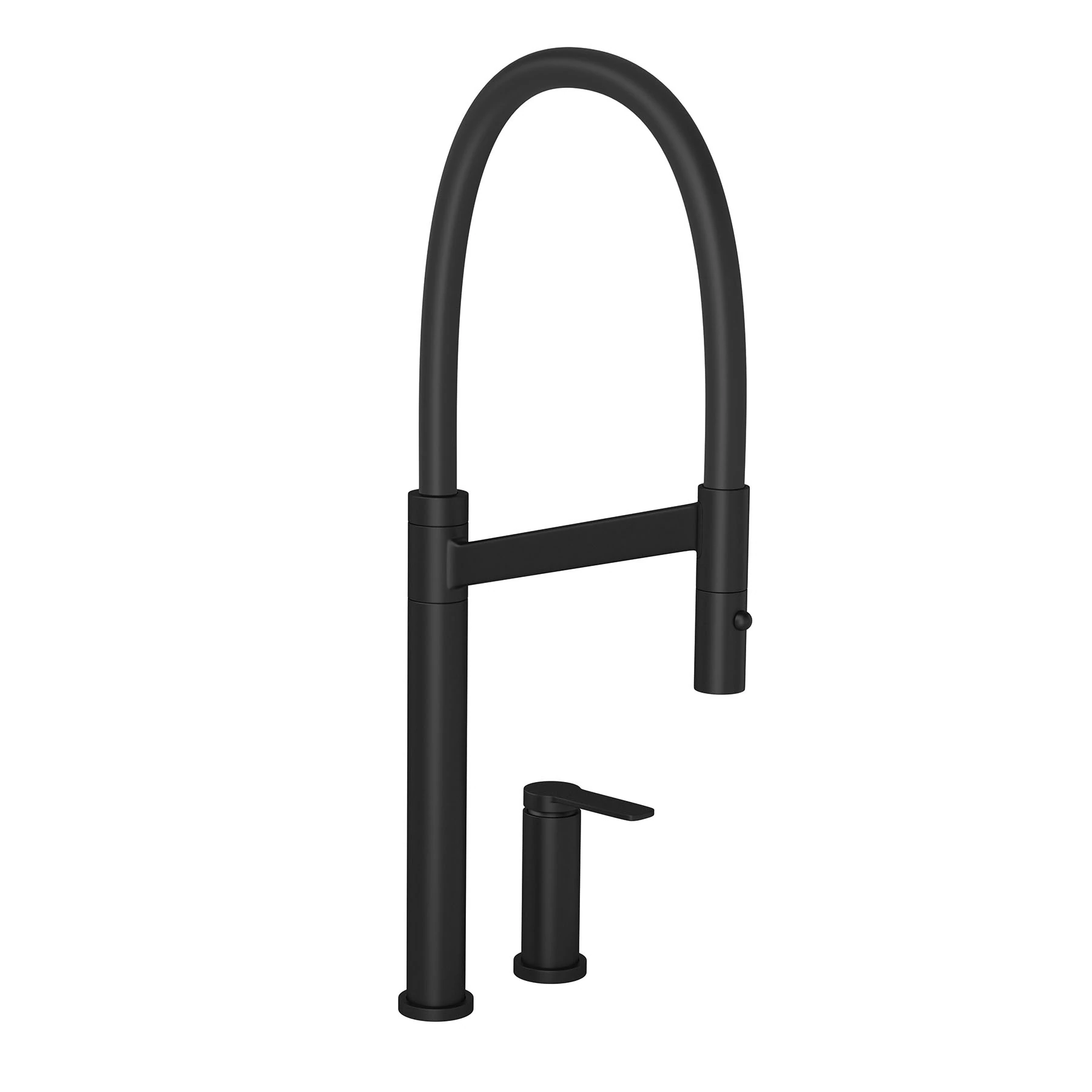 Torneira Monocomando Gourmet de Pia para Cozinha com Bica Alta Flexível Preta Fosca Colore Deca