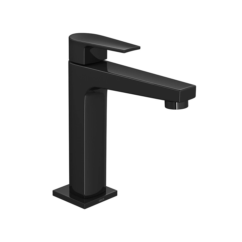 Torneira De Mesa Black Noir Para Banheiro E Lavabo Bica Média Deca Level Dn15