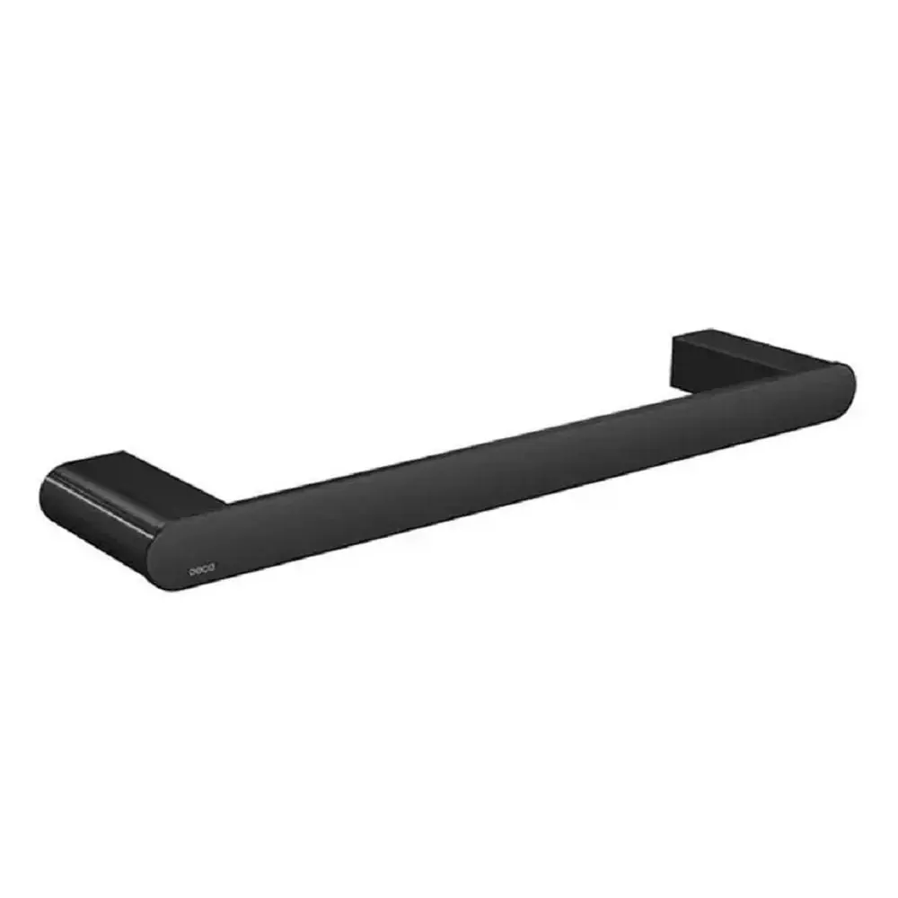Porta Toalha para Rosto de Parede Preto Brilhante 30cm Versa Deca