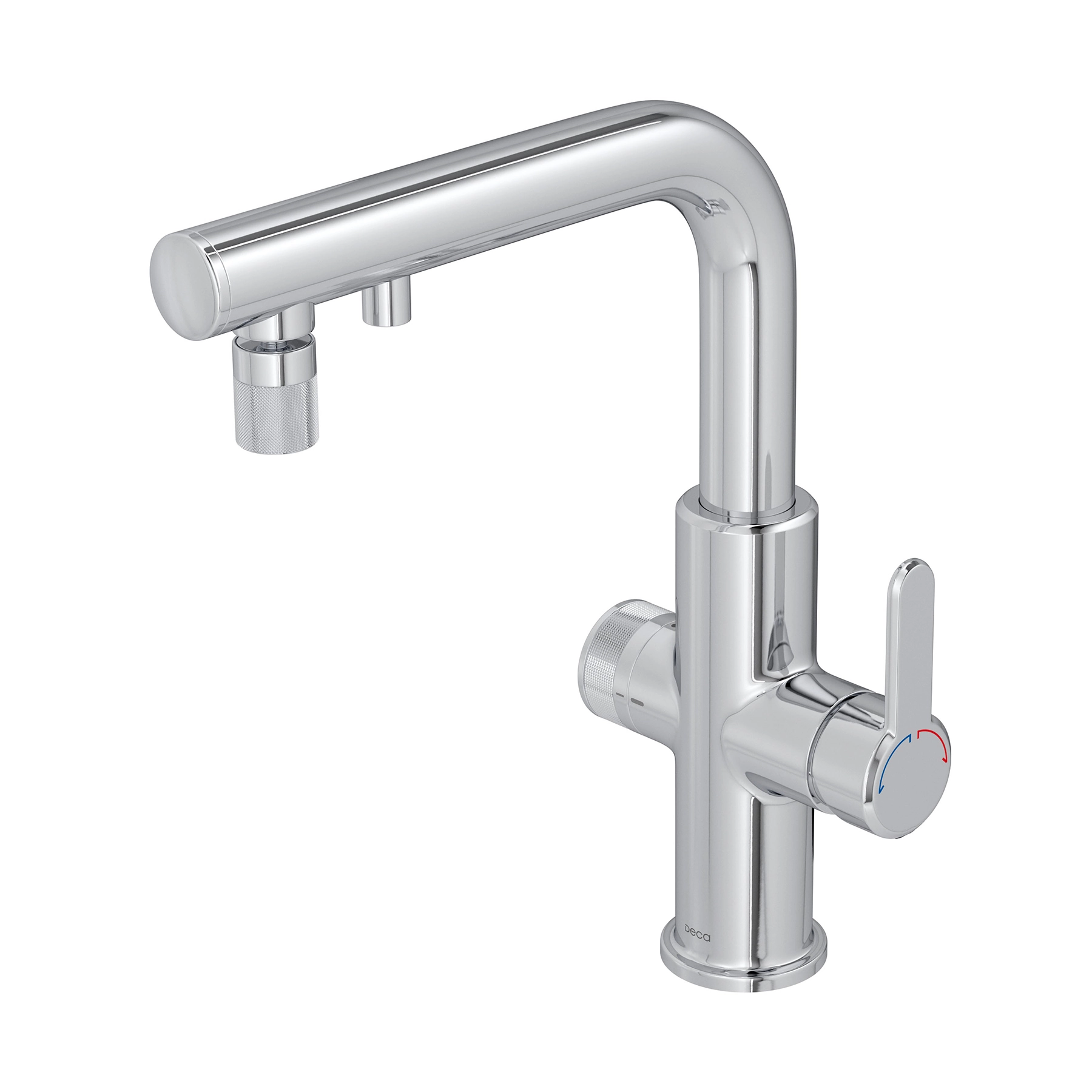 Torneira Monocomando de Pia para Cozinha com Bica Alta Articulável Cromada 127V (110V) Enjoy Go Deca