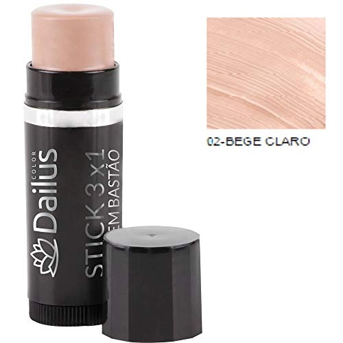 Base Bastao Stick 3 Em 1 Dailus 02 Bege Claro