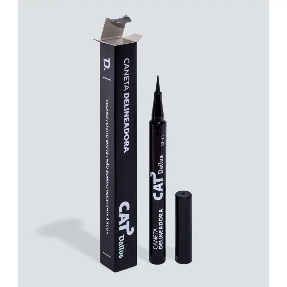 Caneta Delineadora Dailus Cat Preta 1,1ml