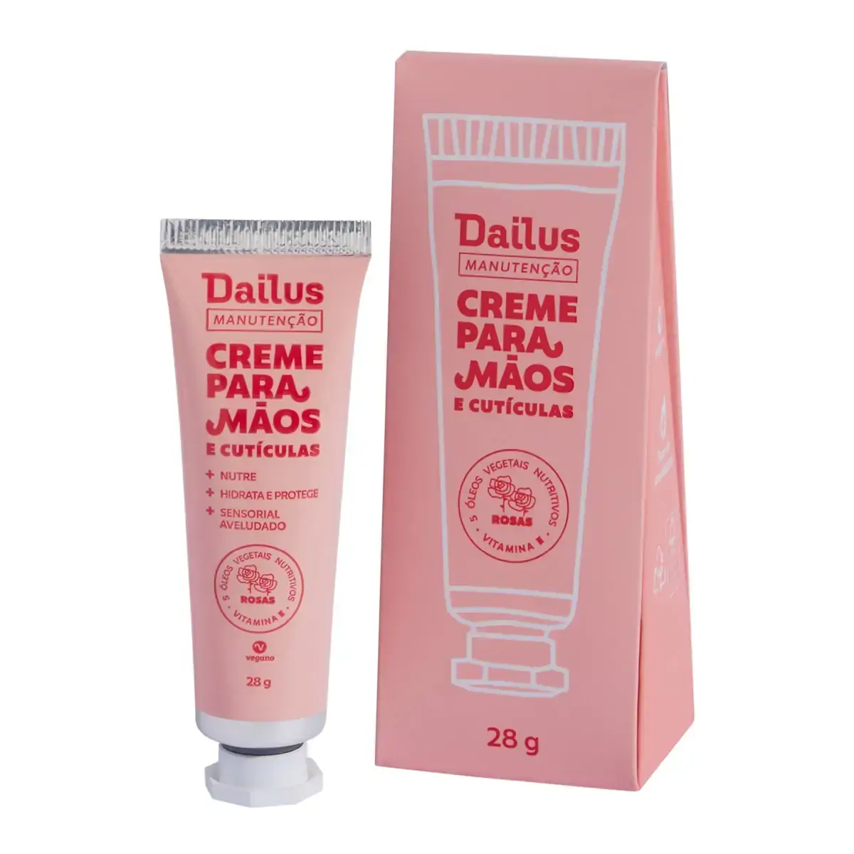 Creme Pmaos E Cutic Rosas 28g Dailus