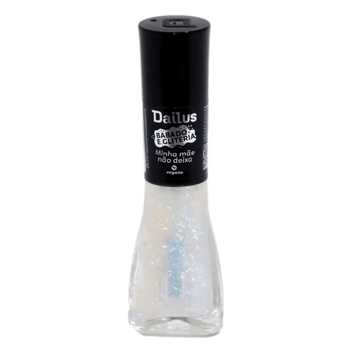 Esmalte Top Coat Minha Mãe Não Deixa Dailus Babado E Gliteria Frasco 8ml