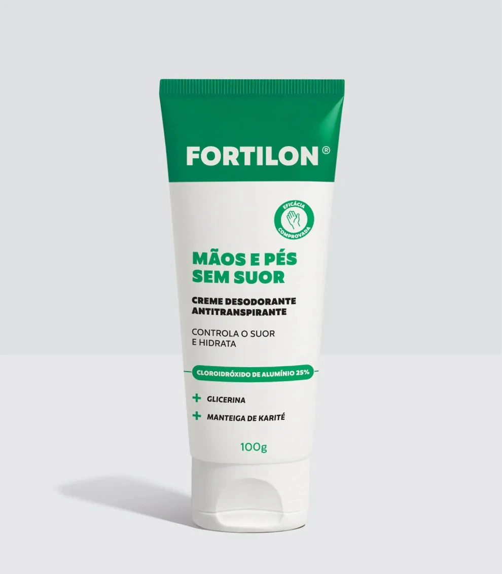 Creme Desodorante Antitranspirante Fortilon Mãos E Pés Sem Suor 100g