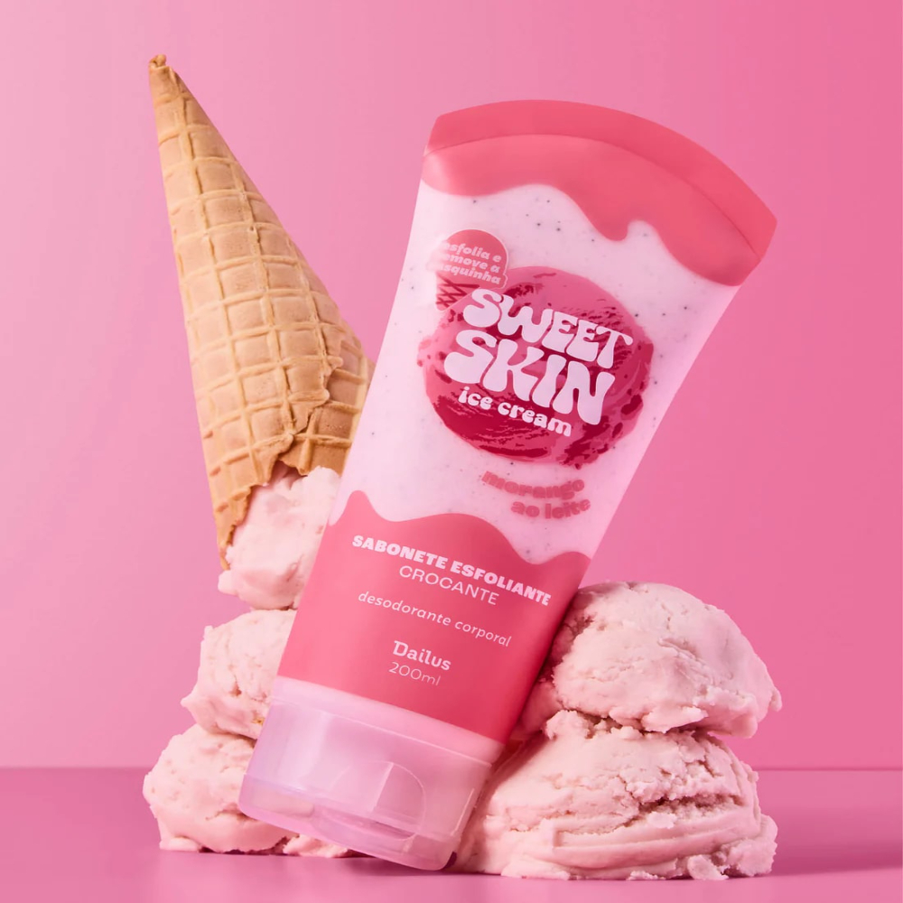 Sabonete Esfoliante Morango Ao Leite Sweet Skin