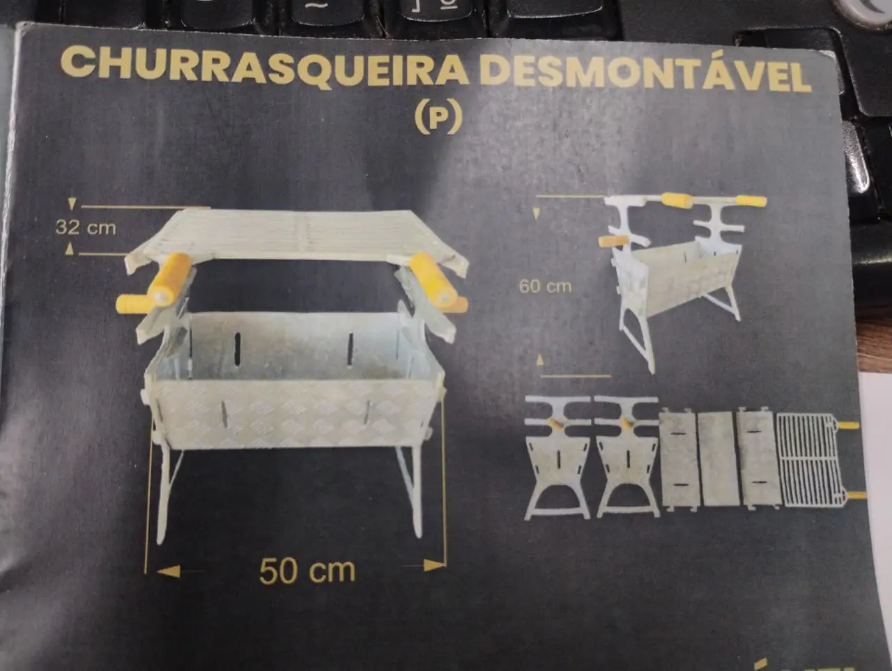 Churrasqueira Desmontavel Aluminio P 1x1un
