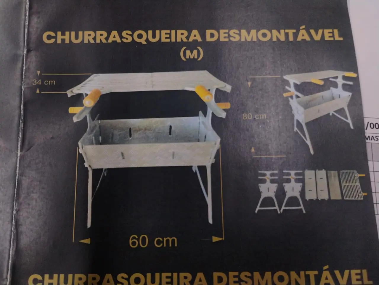 Churrasqueira Desmontavel Aluminio M 1x1un