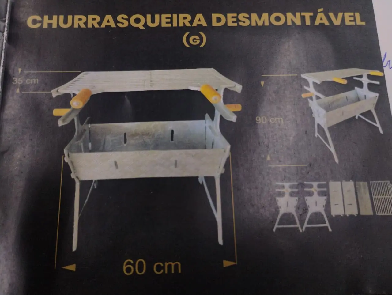 Churrasqueira Desmontavel Aluminio G 1x1un
