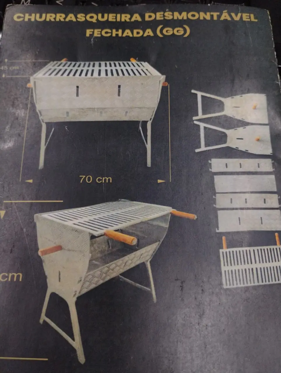 Churrasqueira Desmontavel Aluminio Gg 1x1un