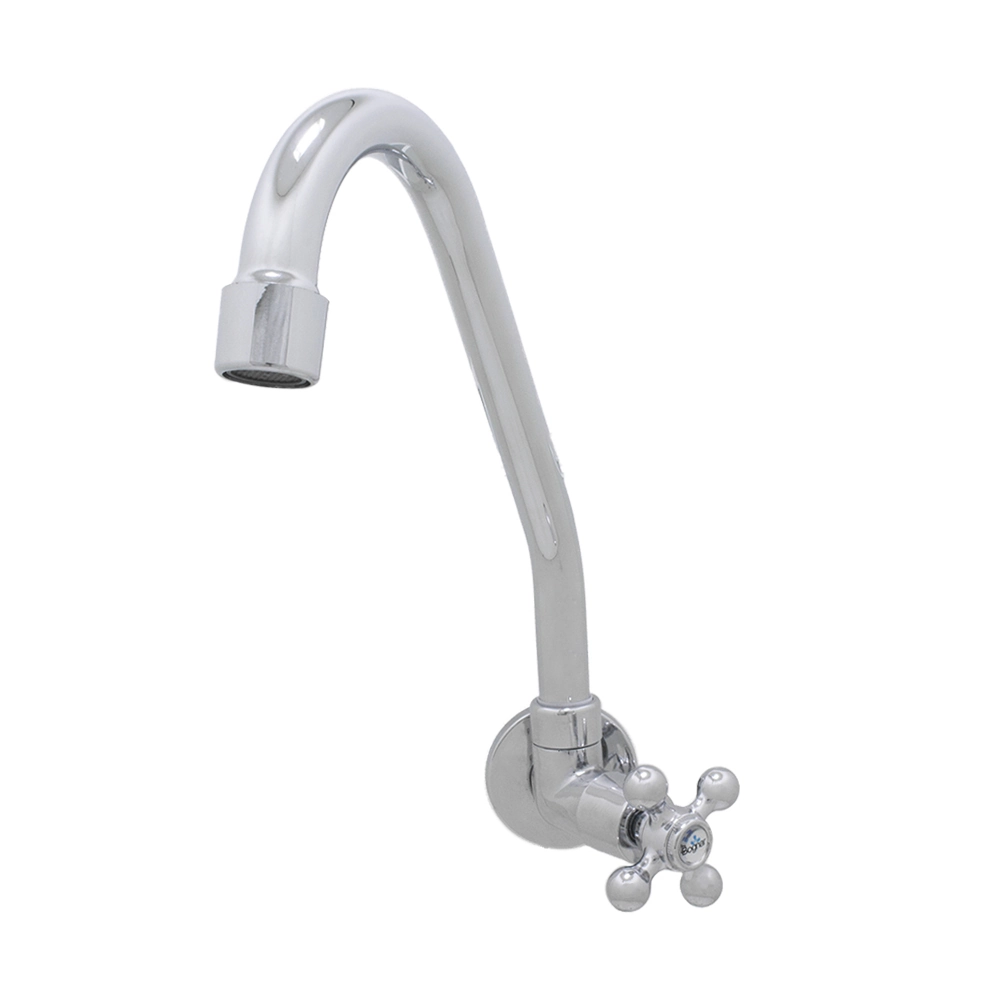 Torneira Cozinha Bica Móvel Metal Cromada Parede Luxo