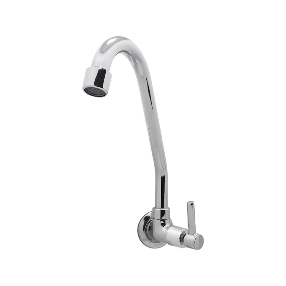 Torneira Cozinha Bica Móvel Metal Cromada 1/4 Volta Parede