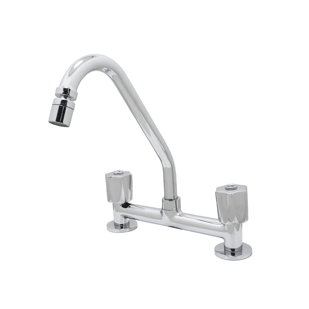 Torneira Pia Misturador Cozinha Bancada Bica Móvel Arejador Articulável Luxo Cromado 1/4v