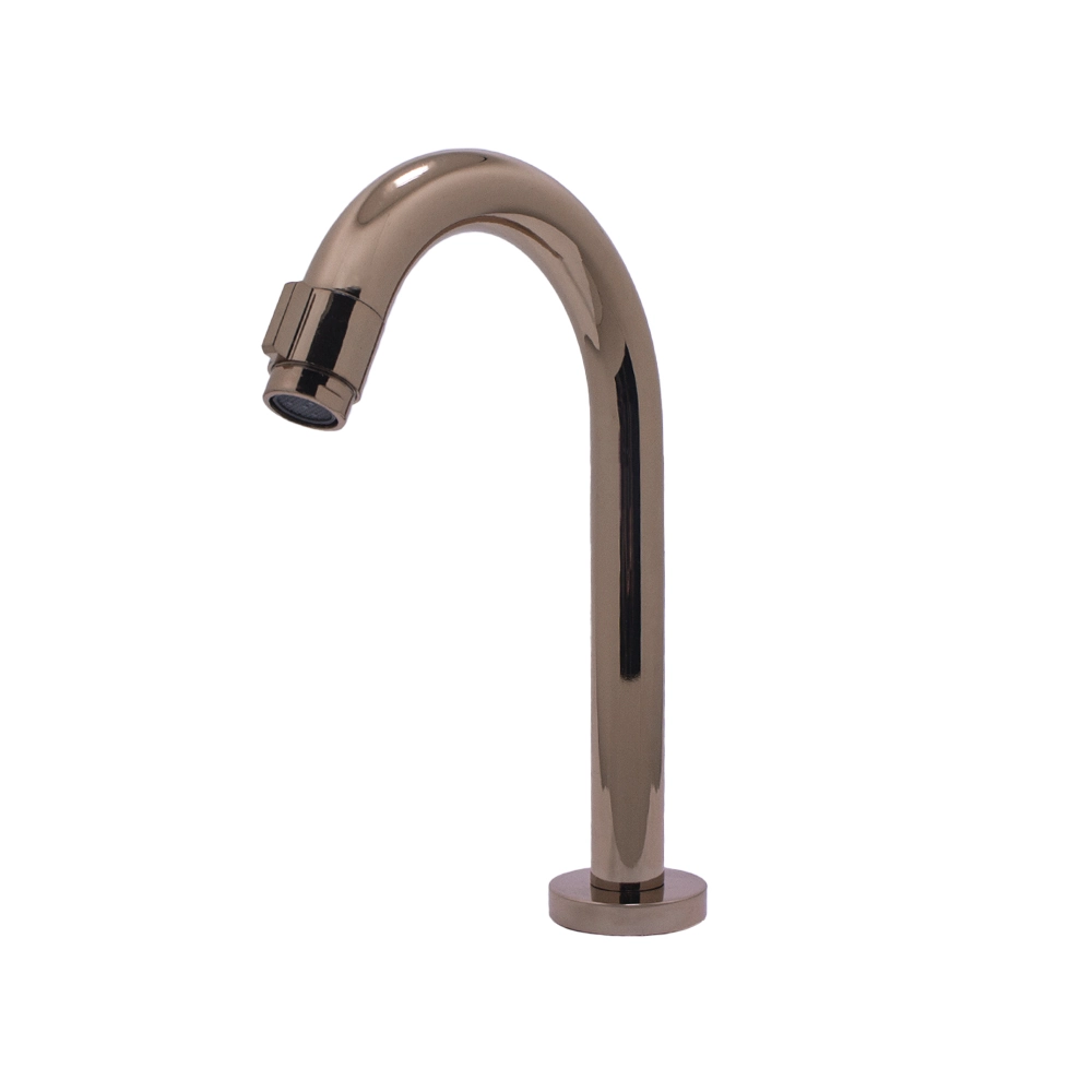 Torneira Banheiro Lavatório Bancada Rose Gold Bica Baixa Luxo