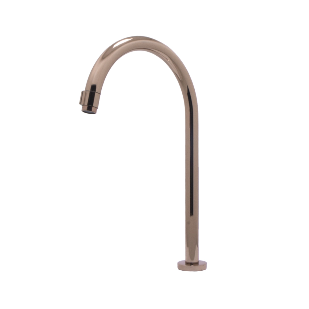 Torneira Lavatório Banheiro Bancada Rose Gold Bica Alta Metal Luxo