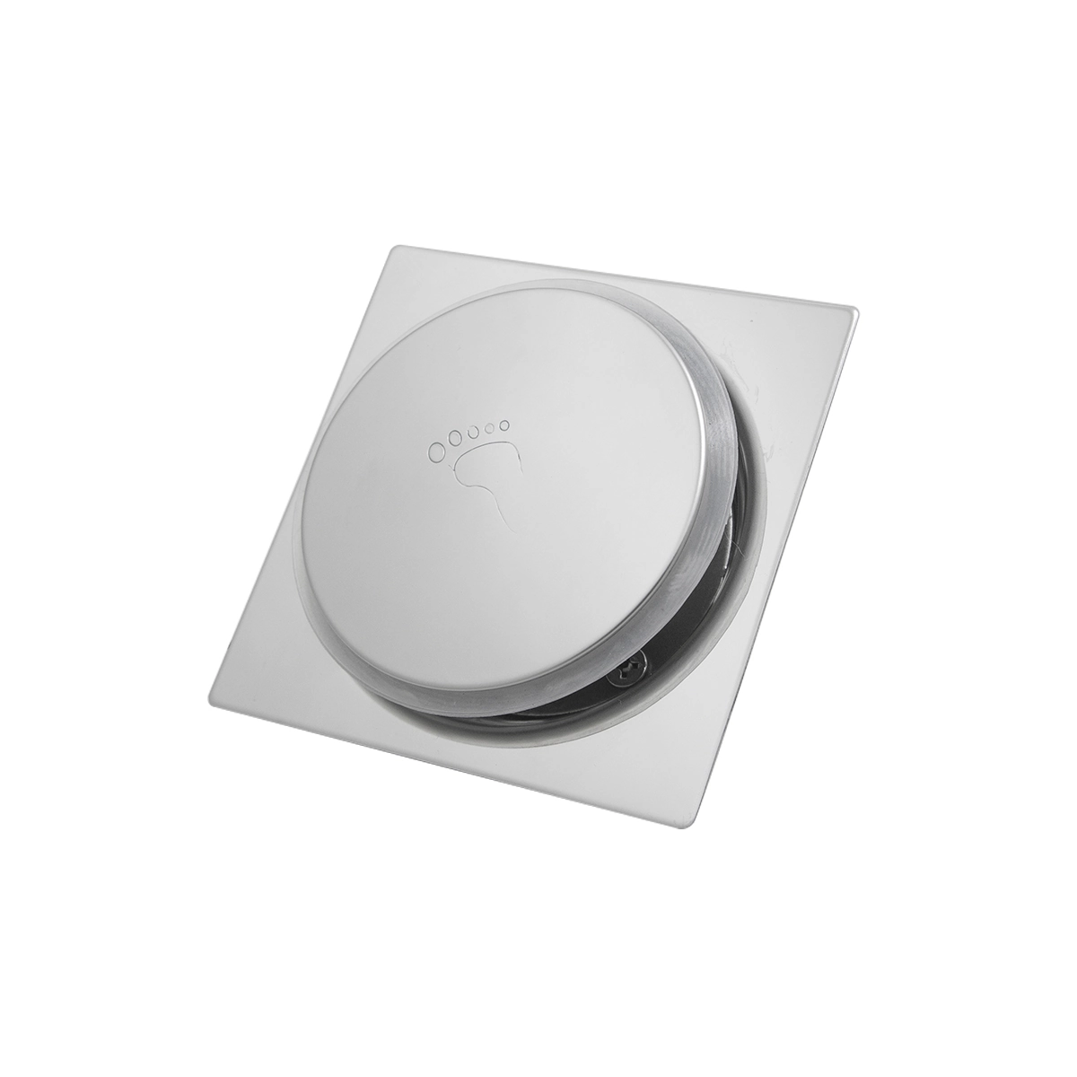 Ralo Click Inteligente Quadrado 10x10cm Cromado Metal