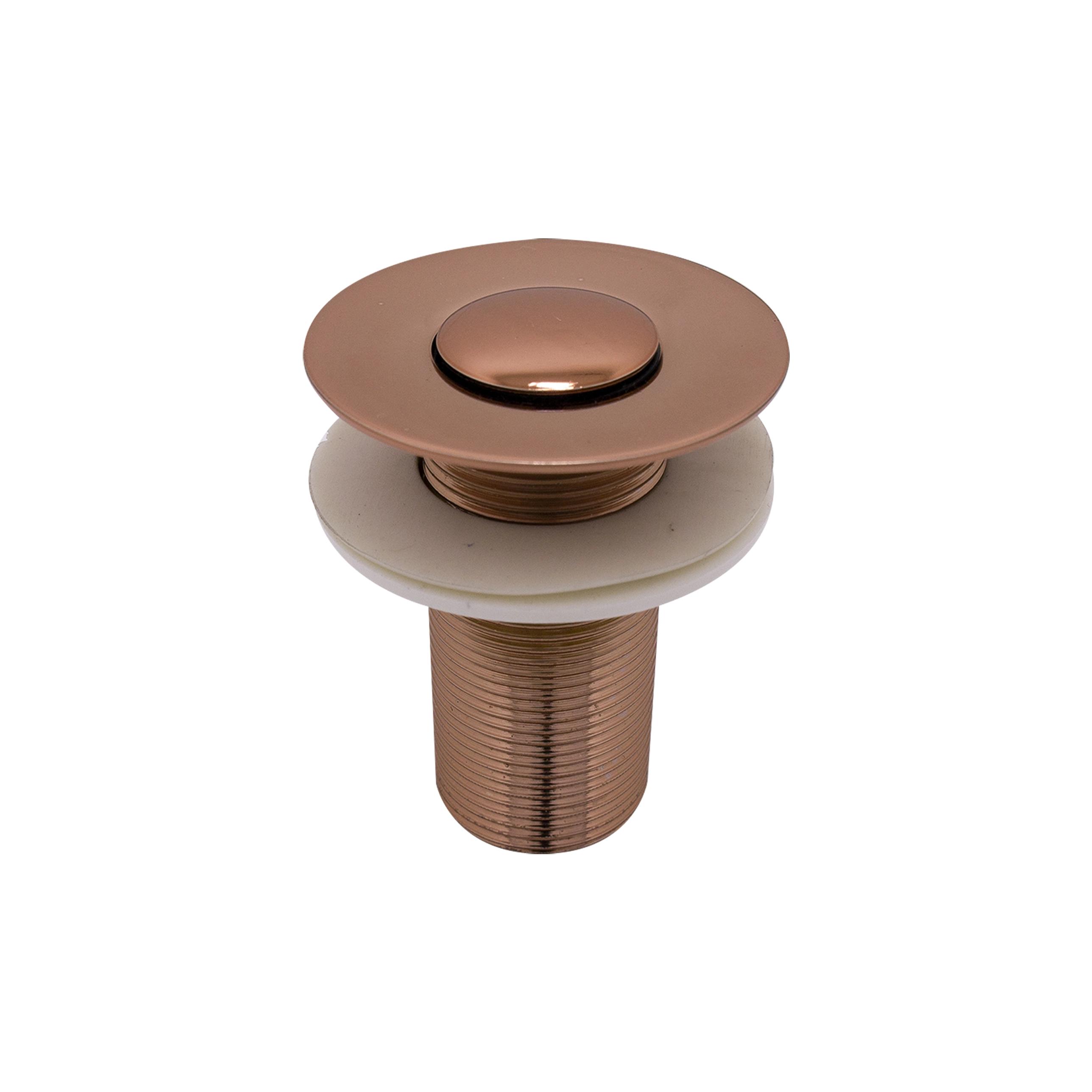Válvula Banheiro Lavatório Click Rose Gold Brilhante Luxo