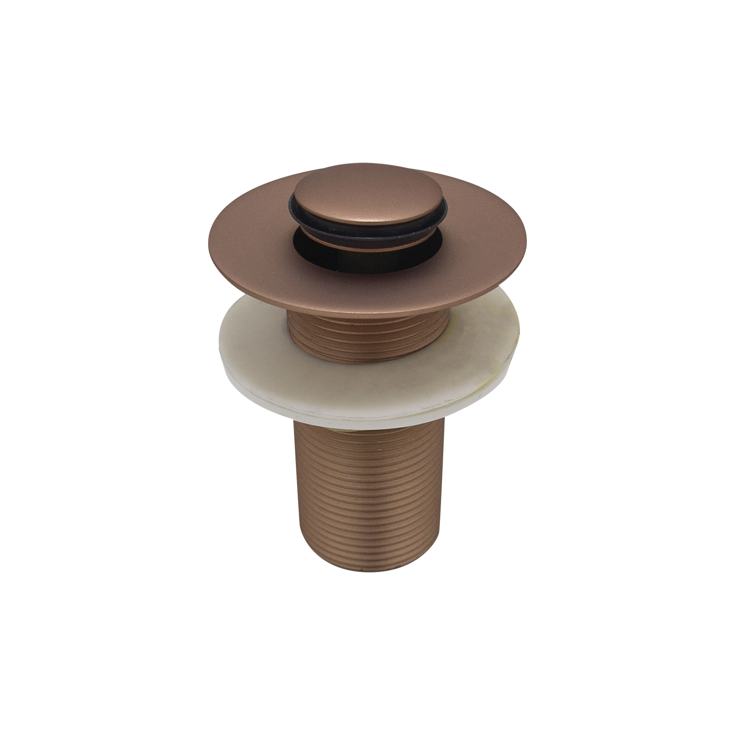 Válvula Lavatório Banheiro Click Rose Gold Fosco Cobre Metal Luxo