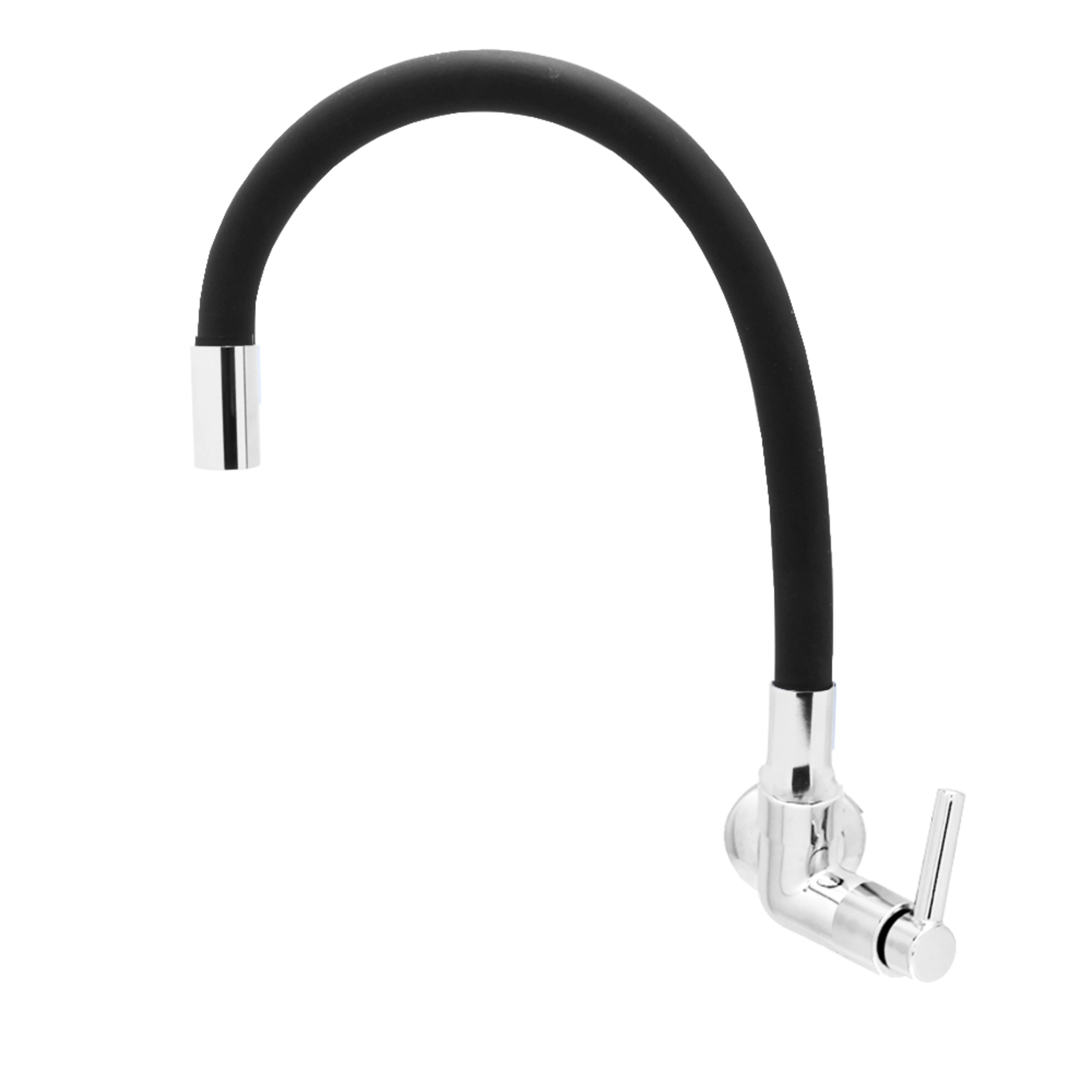 Torneira Cozinha Parede Tubo Colorido Preto Flexível 1/4v Luxo
